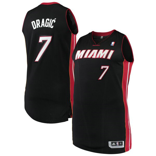 Maillot nba Miami Heat adidas Fini authentique Homme Goran Dragic 7 Noir